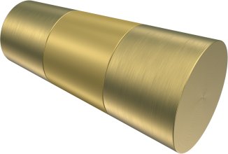 Endstücke Tanara (Konus) Messing-Optik / Satin-Gold für Gardinenstangen 20 mm Ø (2 Stück) 