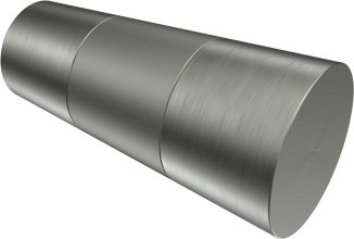 Endstücke Tanara (Konus) Edelstahl-Optik / Satin-Silber für Gardinenstangen 20 mm Ø (2 Stück) 