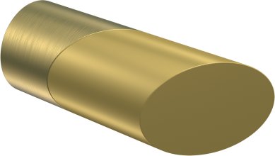 Endstücke Verano (Schräge) Messing-Optik / Satin-Gold für Gardinenstangen 20 mm Ø (2 Stück) 