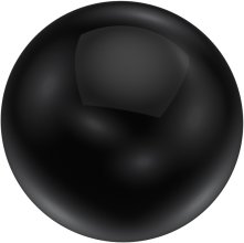 Endstücke Luino (Kugel) Schwarz für Gardinenstangen 20 mm Ø (2 Stück) 