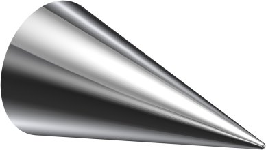 Endstücke Savio (Kegel) Chrom für Gardinenstangen 20 mm Ø (2 Stück) 