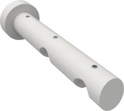 Träger Talent Weiß lackiert 2-läufig 9 und 15 cm für Innenlaufstangen 20 mm Ø 