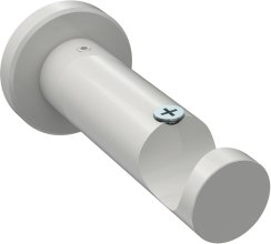 Träger Platon Weiß 1-läufig 7,5 cm für Gardinenstangen 20 mm Ø