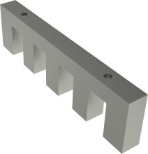 Deckenträger Smartline Edelstahl-Optik 4-läufig 1 cm für Innenlaufstangen 14x35 mm 