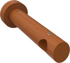 Träger Talena Kirschbaum lackiert 1-läufig 12 cm für Gardinenstangen 20 mm Ø 