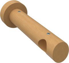 Träger Talena Buche lackiert 1-läufig 12 cm für Gardinenstangen 20 mm Ø 