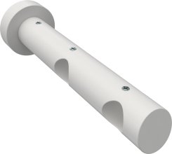 Träger Talena Weiß lackiert 2-läufig 9 und 15 cm für Gardinenstangen 20 mm Ø 
