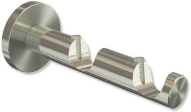 Träger Parex Edelstahl-Optik 2-läufig 5 und 10 cm für Gardinenstangen 20 mm Ø