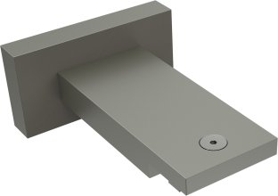 Träger Quadline Satin-Silber 1-läufig 8 cm für Innenlaufstangen 20x20 mm