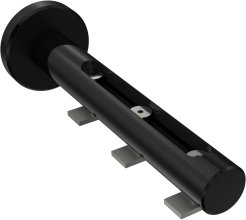 Träger Siteno Schwarz 1-3-läufig 4,5 bis 11,5 cm für Innenlaufstangen 20 mm Ø 
