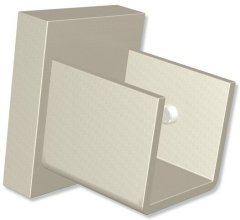 Wandlager Satin-Silber für Innenlaufstangen 20x20 mm 