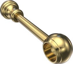 Träger Classic Messing-farbig 1-läufig 17 cm für Gardinenstangen 28 mm Ø 