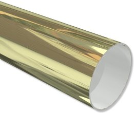 Gardinenstange Metall / Kunststoff 28 mm Ø CLASSIC - Rondo Messing-farbig  100 cm