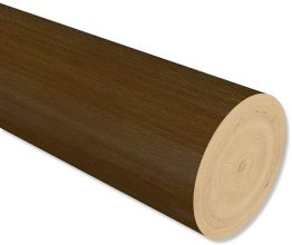 Gardinenstange Holz 28 mm Ø CLASSIC - Rondo Nussbaum lackiert 100 cm