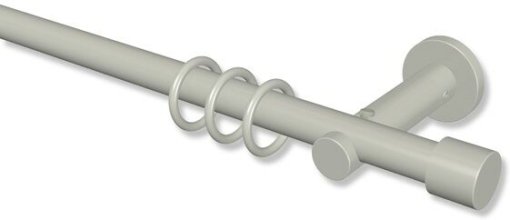 Ausziehbare Gardinenstange Metall 19/16 mm Ø FUNTASTIC - Voxx Hellgrau (Taupe) 130-240 cm