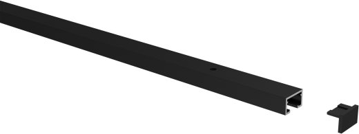 Gardinenschiene Aluminium 1-läufig PRIMAX Schwarz 100 cm