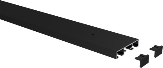 Gardinenschiene Aluminium 2-läufig PRIMAX Schwarz 100 cm