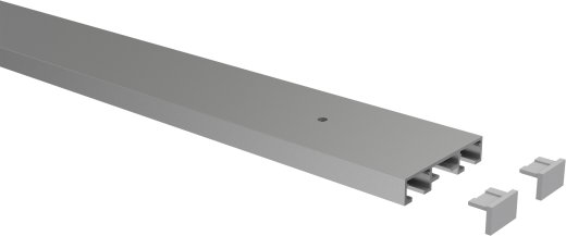 Gardinenschiene Aluminium 2-läufig PRIMAX Silbergrau 100 cm