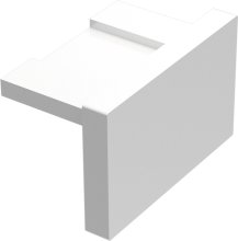 Endkappen für Gardinenschienen PRIMAX 1-läufig Weiß (2 Stück)