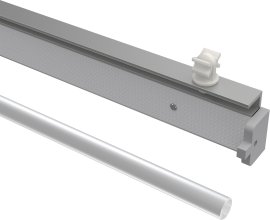 Paneelwagen Universal Fastfix Aluminium mit Klettband 60 cm Silbergrau