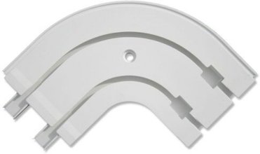 Rundbogen links u. rechts für Gardinenschienen CONCEPT 2-läufig Weiß (1 Paar)