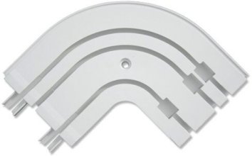 Rundbogen links u. rechts für Gardinenschienen CONCEPT 3-läufig Weiß (1 Paar) 