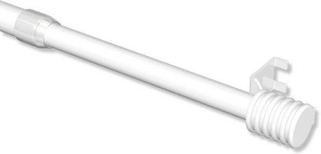 Klemmstange Metall / Kunststoff 9/7 mm Ø Pavo Weiß ausdrehbar 40-70 cm