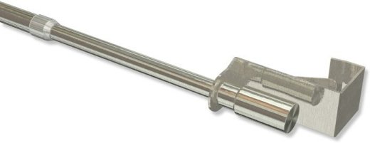 Klemmstange Metall / Kunststoff 8/6 mm Ø Flexo Weiß ausdrehbar 40-60 cm