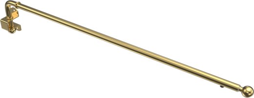 Schwenkstange Metall 13/9 mm Ø Cassina Messing-farbig ausziehbar 60-100 cm