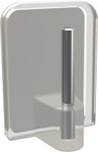 Klebehaken Glasklar für Vitragestangen (4 Stück)