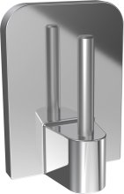 Klebehaken Chrom für Vitragestangen (4 Stück)