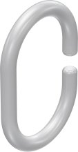 Duschvorhangringe (Duschringe) Transparent Typ C-Form, offen für Duschvorhangstangen 10 Stück