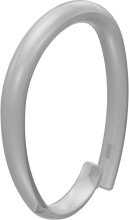 Duschvorhangringe (Duschringe) Transparent Typ Oval, verschließbar für Duschvorhangstangen 10 Stück