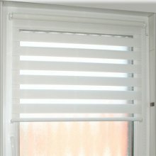 Doppel-Rollo DR1 lichtdurchlässig Weiß Fb. 3030 42,5 x 150 cm