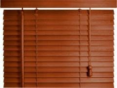 Holz-Jalousie 25 mm Lamellen 130 cm Höhe Kirschbaum 50x130 cm