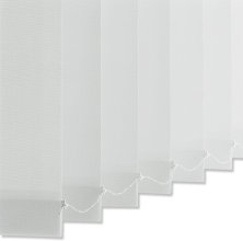 Lamellenvorhang / Vertikaljalousie 89 mm Lamellen lichtdurchlässig Weiß 100x260 cm