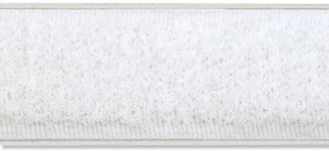 Flauschband selbstklebend 20 mm Weiß 1 Meter