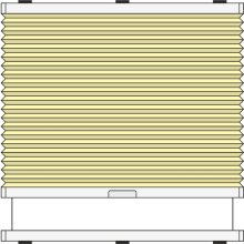 Dachfenster Wabenplissee Modell WDB11, verspannt mit Bediengriff