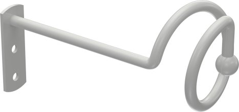 Drapierhaken 14 cm Weiß (1 Paar)