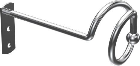 Drapierhaken 14 cm Chrom (1 Paar)