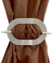 Raffspange Metall in Edelstahl-Optik AVOS - Oval