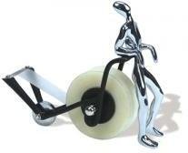 Klebestreifenabroller Messing IDEA - Hermes Chrom / Schwarz