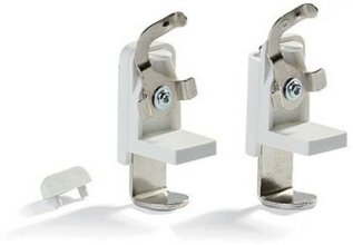 Klemmträger mit Klemmriegel für Jalousien 25x25 mm Weiß (2 Stück)