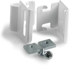 Klemmträger Glasclip für Plissee Weiß (2 Stück)