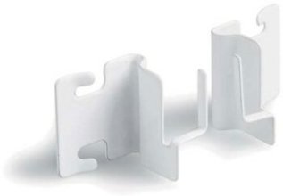 Klemmträger Glasclip für Vitragestangen Weiß (1 Paar)