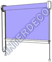 Rollo mit Seitenzug Modell Comfort RC121, Seilführung m. Kettenzug 