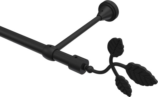 Gardinenstange Metall 16 mm Ø PRIMUS - Alessia Schwarz (ohne Ringe) 100 cm