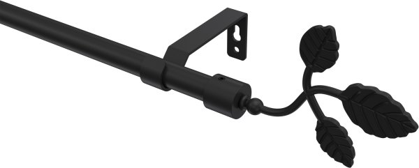 Gardinenstange Metall 16 mm Ø OLYMP - Alessia Schwarz (ohne Ringe) 100 cm