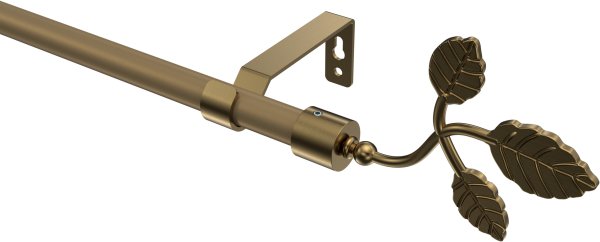 Gardinenstange Metall 16 mm Ø OLYMP - Alessia Gold matt / Messing Antik (ohne Ringe) 100 cm