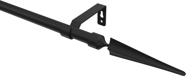 Gardinenstange Metall 16 mm Ø OLYMP - Lorenzo Schwarz (ohne Ringe) 100 cm